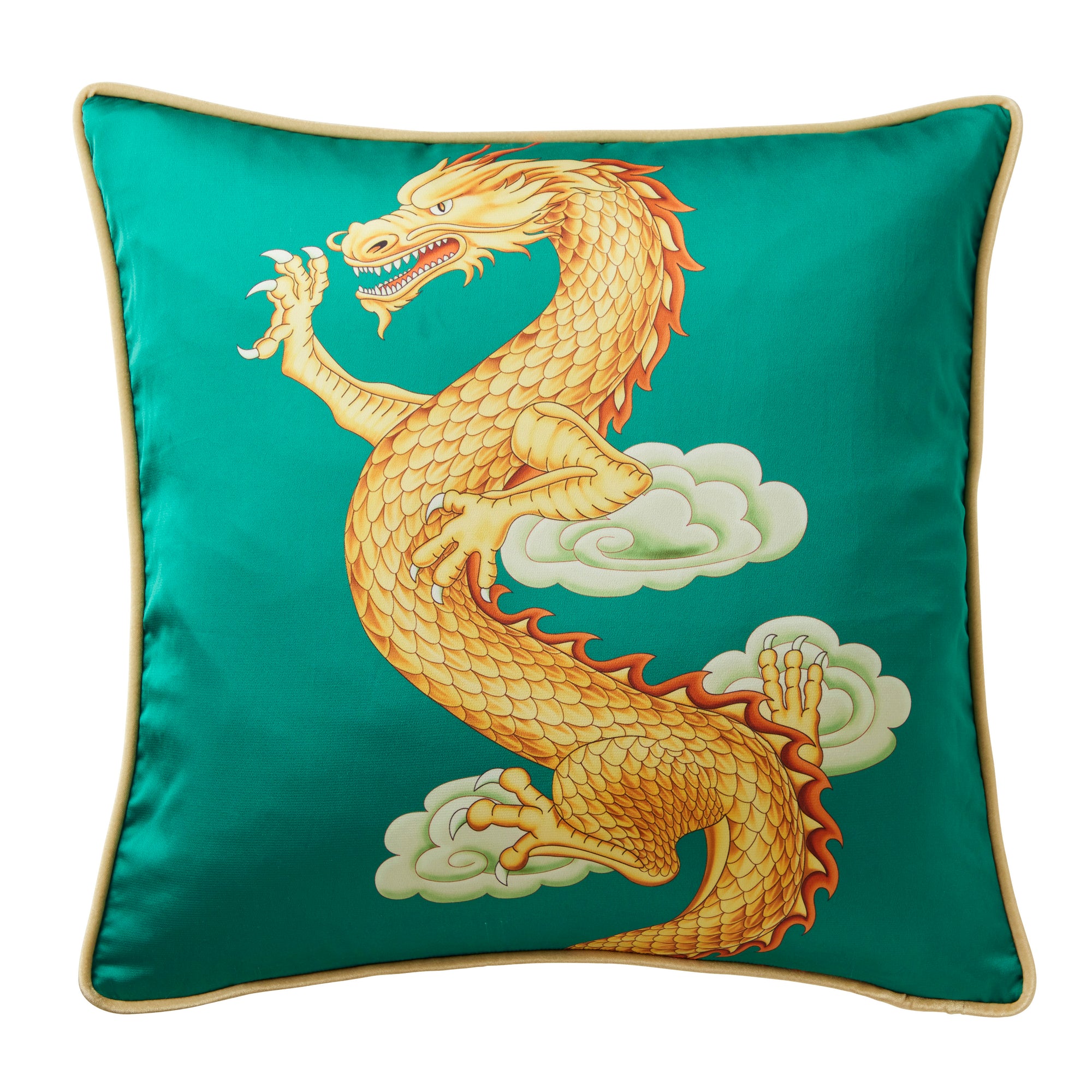 pillowcase, dragon green