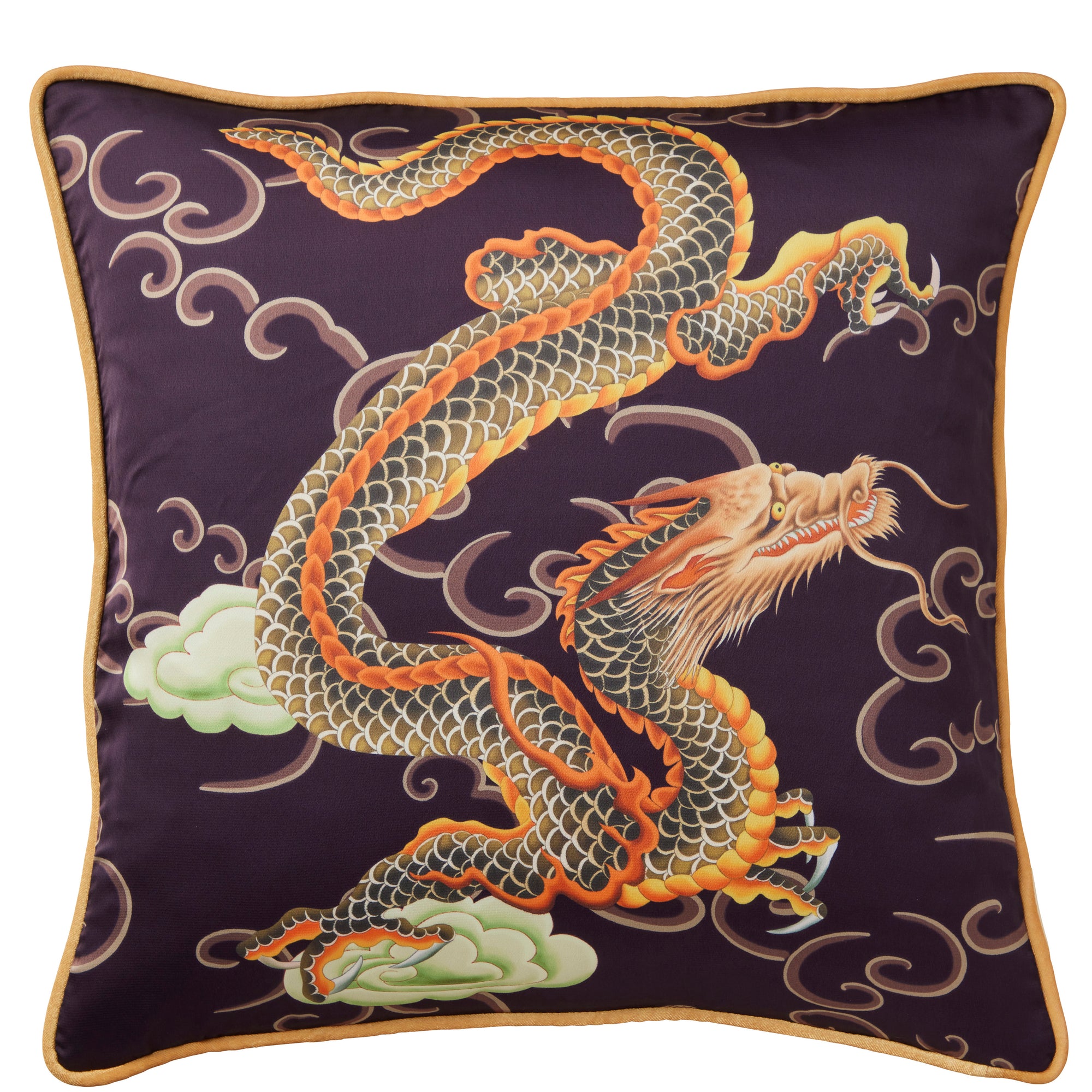 pillowcase, dragon black